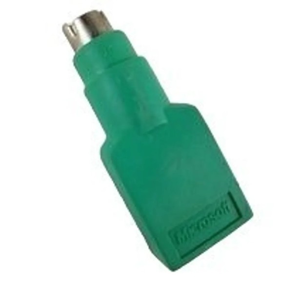 Video Game Console Adapter USB to PS2 Green 6 Pin Microsoft 0.75" X 2" - Picture 2 of 4